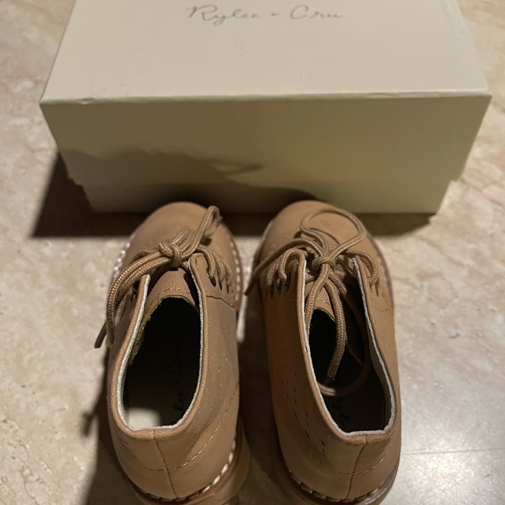 Rylee + Cru Brown Lace-Up Kids Boots - Picture 2 of 4